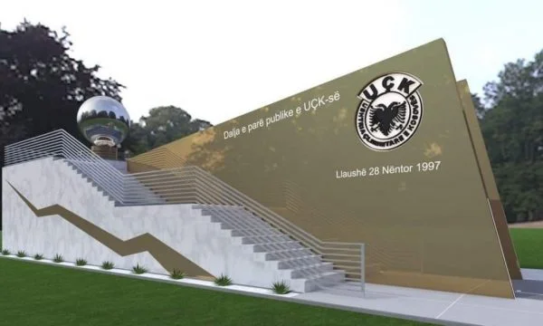 Skenderaj, construcción de un monumento en el país donde el KLA salió por primera vez