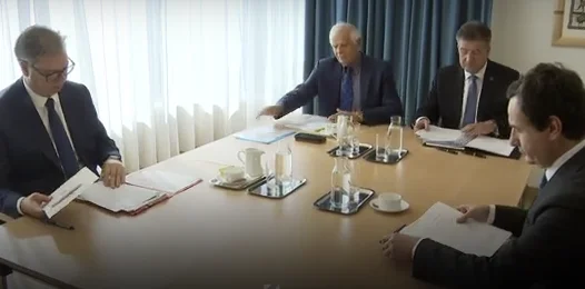 Blick auf das trilaterale Treffen in Brüssel