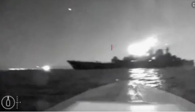 Kiev says its drones damaged a Russian warship