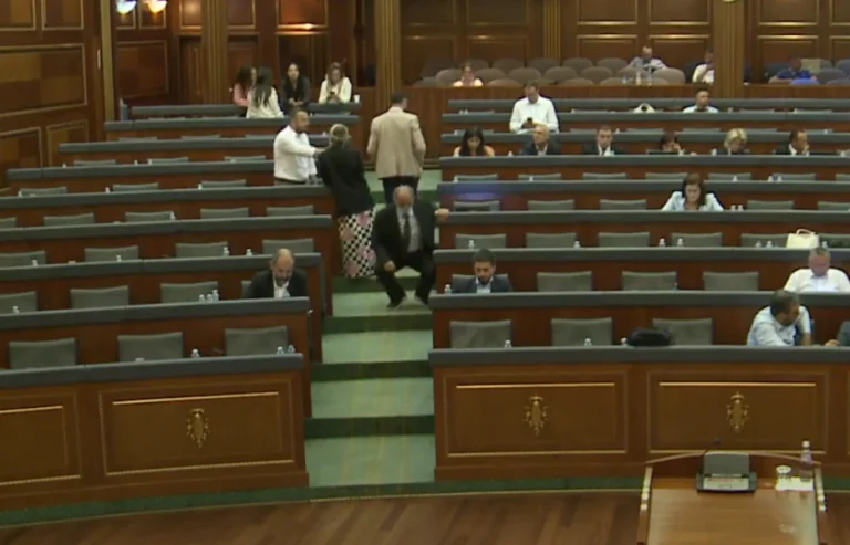 Deputeti Kokaj e ngatërron fitnesin me Kuvend, bën ushtrime para fillimit të seancës