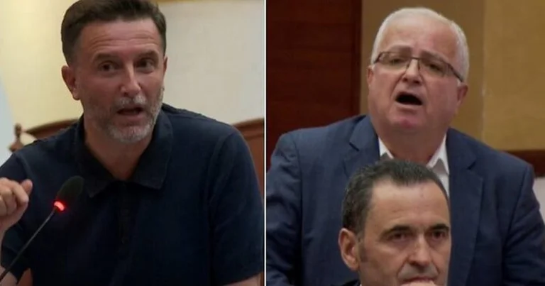 Tensiones en el Parlamento de Albania, Spaho va a disparar a Brace: Hijo de puta, punk.