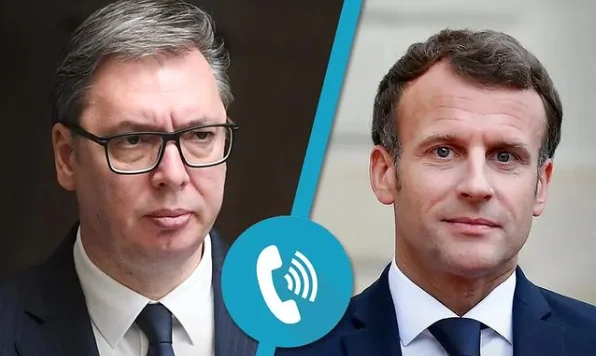 Vucinq talks on the phone with Macron, says he asked the Kosovo side to pressure him