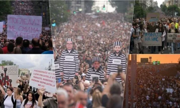 Antiregierungs Proteste in Serbien Warne Radikalisierung