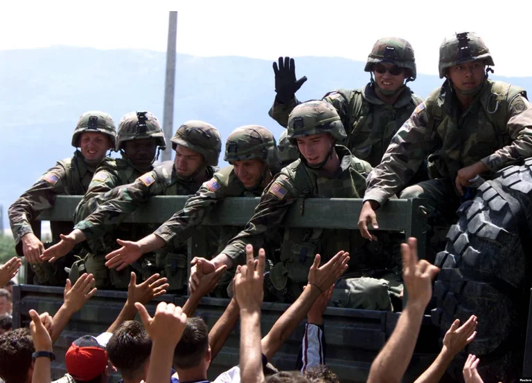 So NATO peacekeeping troops, hosted by Kosovo citizens 24 years ago