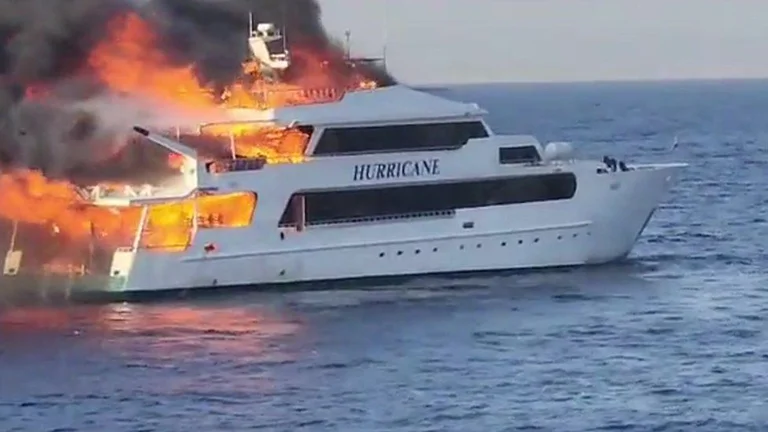 Three Britons disappeared after the fire on a boat in Egypt