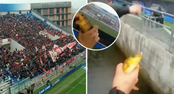 Col Les clients pêchent au stade Susswall et regardent des jeux de football