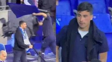 Espanyol's Typhus bedeckte sein Gesicht und brach seine teure Kamera, Rache vom Fernsehband war schwer