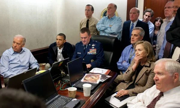 Photos never seen before show tension at the White House the day Bin Laden was killed