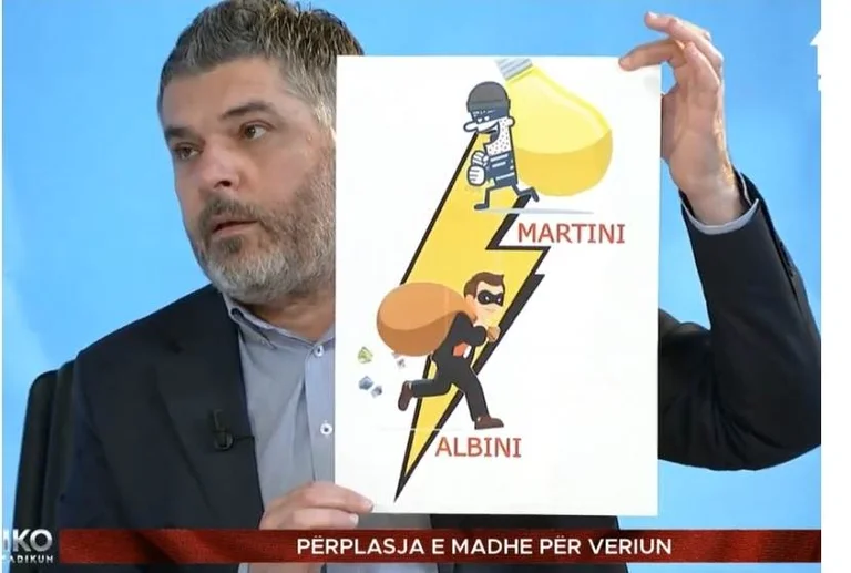 Kastrati i PDK-së me vizatim për “hajnitë” në KEK: Dyshja Kurti-Martini, është skandal rajonal