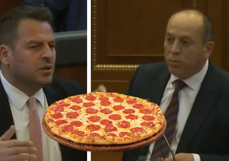Pizza, comida que hoy golpeó a parlamentarios en la Asamblea de Kosovo