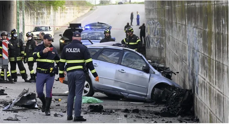 Gran accidente en Italia, albanés de 19 años muere