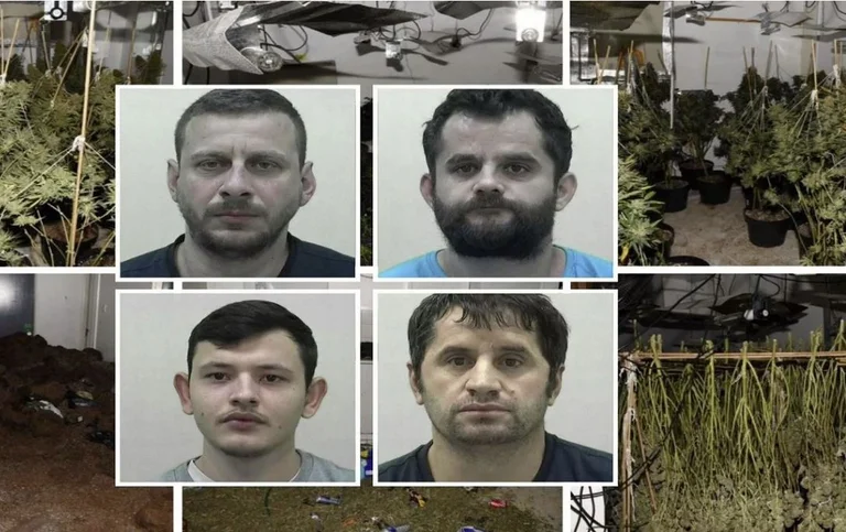 Policía en inglés 1,65 millones de libras de cuatro albaneses