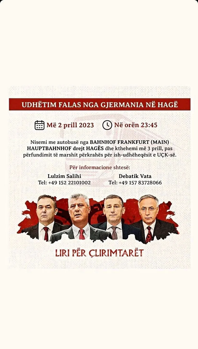 Free bus from Germany for The Hague protest April 3rd