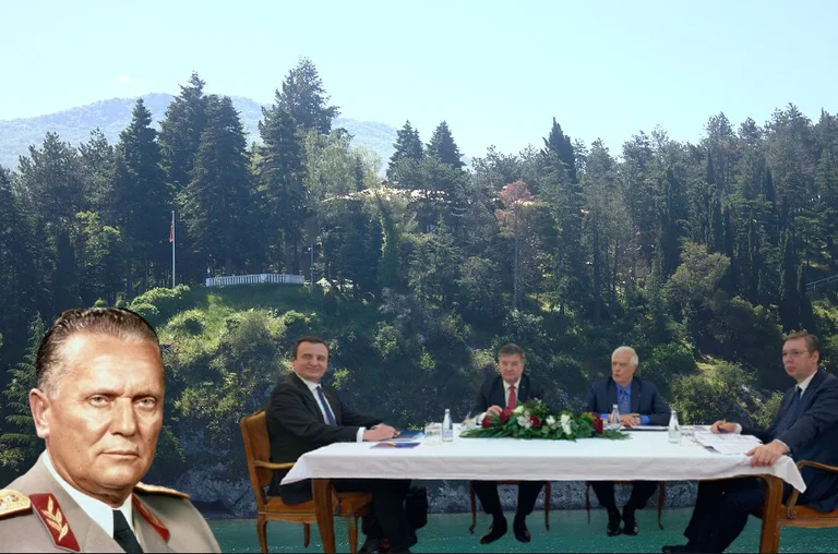 Vila Biljana dove Kurti e Vuciq sono: Era di Tito, c'era Ban Ki-Moon, Milosevic, Sergey Lavrov, Fatmir Sejdiu, ecc.