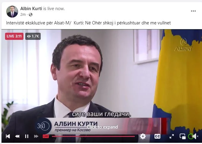 Kurti dice que está dando una entrevista...