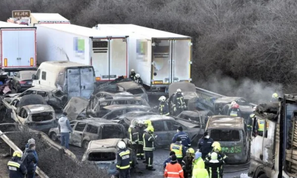 Chain accident in Hungary, 42 vehicles crash, 36 injured