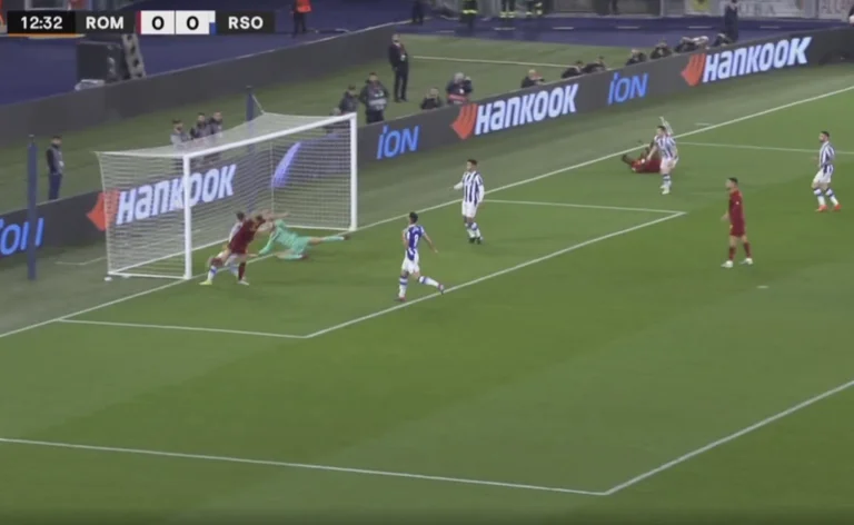 Rome devant le Real Sociedad, note El Shaaray