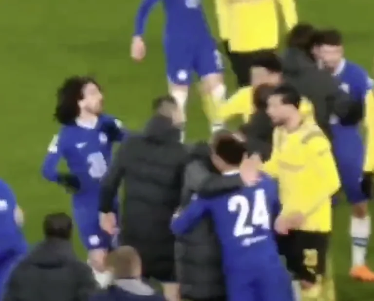 Qui a vu ceci : Après le match des Champions, Cucurella et Bellingham étaient près de l'affrontement.