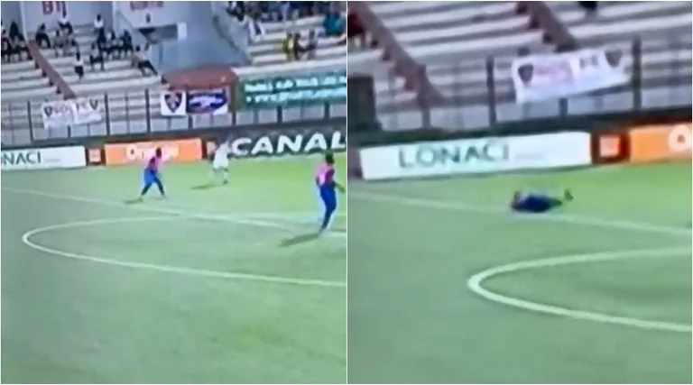 Un footballeur de 21 ans meurt dans le terrain de jeu, écrasé pendant le match