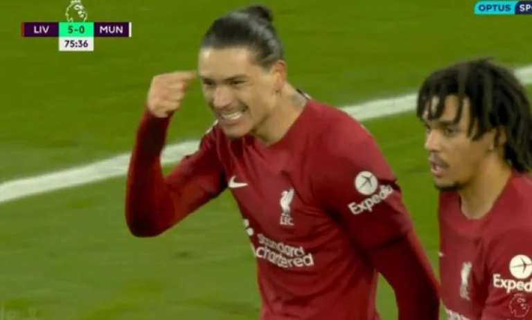 Liverpool zerstört Man United Nnez markiert das fünfte Tor