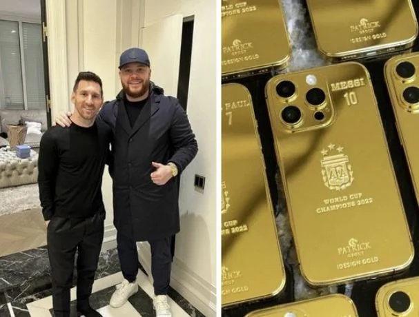 Ils ont gagné le cadeau de la Coupe du monde aux amis argentins d'un iPhone de 14 or.