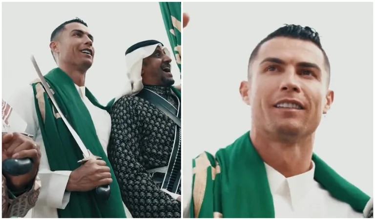 Ronaldo kommt mit einem besonderen Bild, feiert den Gründungstag Saudi-Arabiens