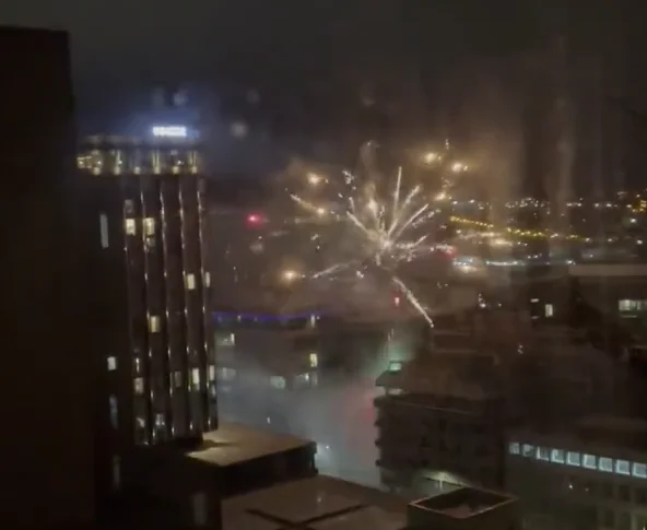 Liverpool fans set off fireworks to get Real Players to sleep