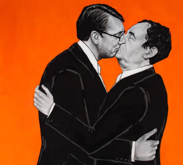 Orange Girl kommt mit einer sehr provokativen Illustration, Kurt und Vuchiq küssen (Foto)