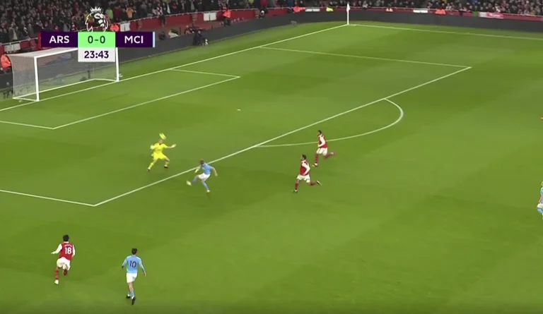 Un error no olvidado por Arsenal de Bruyne no te perdona de esta posición