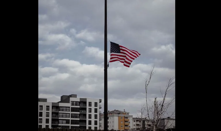 US Embassy Lands Flag in Halfpoint for Victims in Turkey, Syria