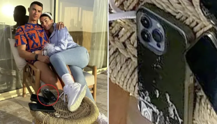 Fans have figured out what's on the back of Cristiano Ronaldo's phone.