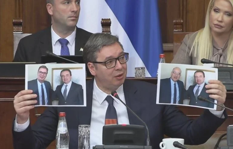 Vuciq accuses Serbian opposition of putting pictures together with Kurti