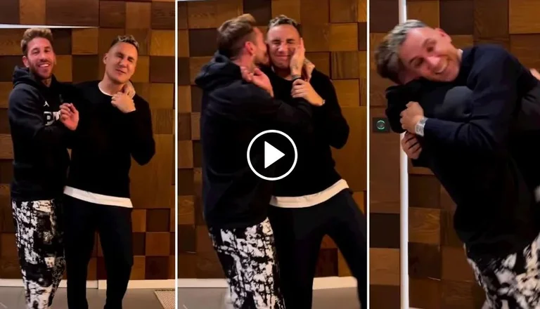 Sergio Ramos dice addio a Caylor Navas con abbracci, portiere scoppia in lacrime:
