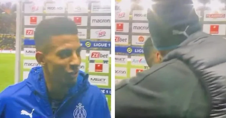 Marseille coach doesn't hold back, he hugs Ounah after the fantastic goal he scored last night.