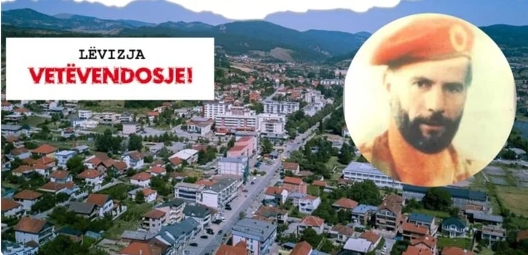 Vetevendosje à Kamenica contre de placer le buste du héros national Isa Kastrati dans la place