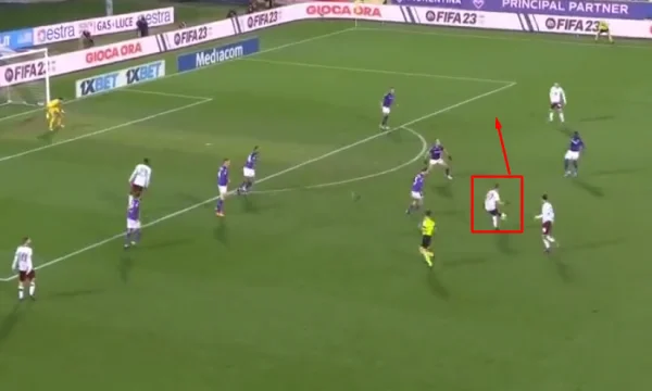 Vojvoda asiston në golin e Torinos ndaj Fiorentinas