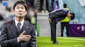 Japan geht weiter zum Bus Hajime Moriyasu