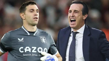 Von dem Held aus dem Club aus wird Emiliano Martinez von Aston Villa erzählt