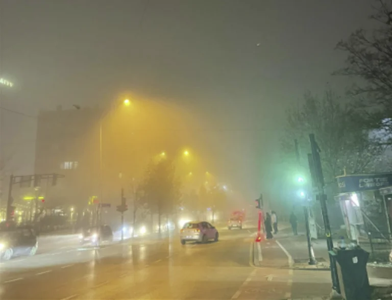 Luft in Pristina, sehr verschmutzt