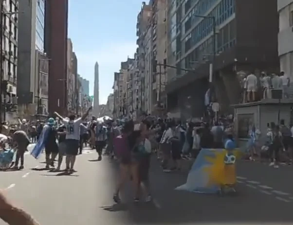 So feierten sie in Buenos Aires, als Montiel die Siegstrafe erreichte