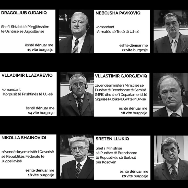 Jakup Krasniqi's daughter publishes the list of convicted Serbs, but none with over 22 years in prison