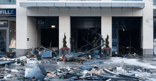 Berlin: The tank is split with 1 million liters of water and 1500 fish, and two persons are injured