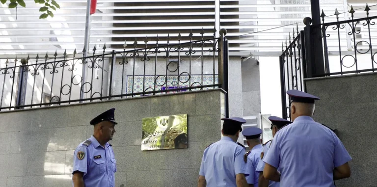 Iranian diplomats burn documents hours before leaving Albania