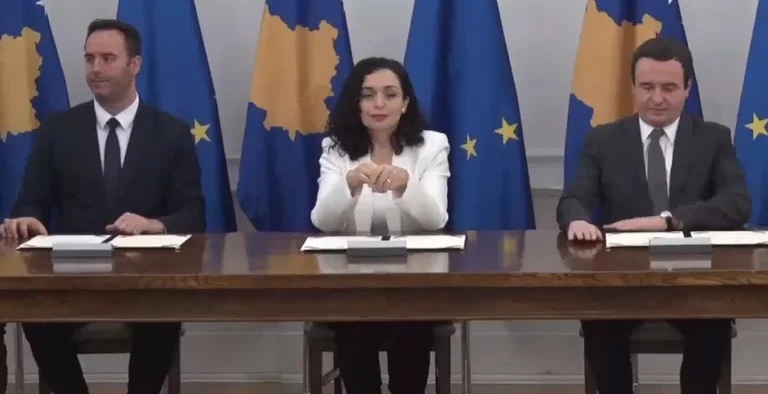 Le Kosovo demande l'adhésion à l'UE: voici les messages Osman, Konjufca et Kurti