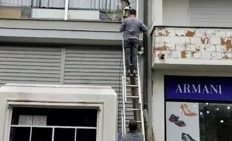 At the request of Kosovo Police, security cameras are placed in the Bosnian Quarter