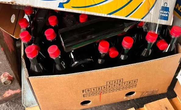 Customs reduces alcohol to 10,000 gallons [4,000 L]