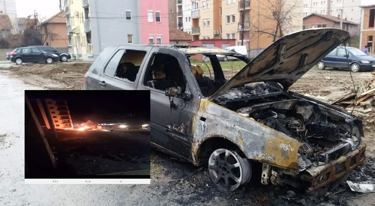 Résident du Perscope: Un véhicule serbe brûlé dans le quartier. La police confirme.