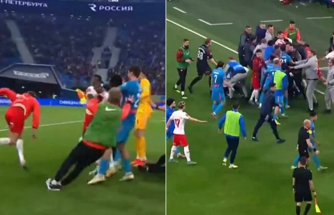 Zenit – Spartak: Rrihen keq lojtarët në Rusi, nuk kursejnë grushtat