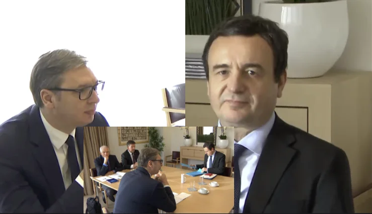 Takimi Kurti-Vuçiq: Momenti kur Presidenti serb nuk ia ndan sytë Kryeministrit (VIDEO)