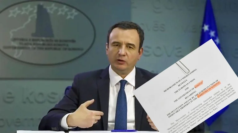 Fusnota: Pak ditë më parë, A**** Kurti kishte nënshkruar dokument ku Kosova quhej territor dhe lihej me fusnotë
